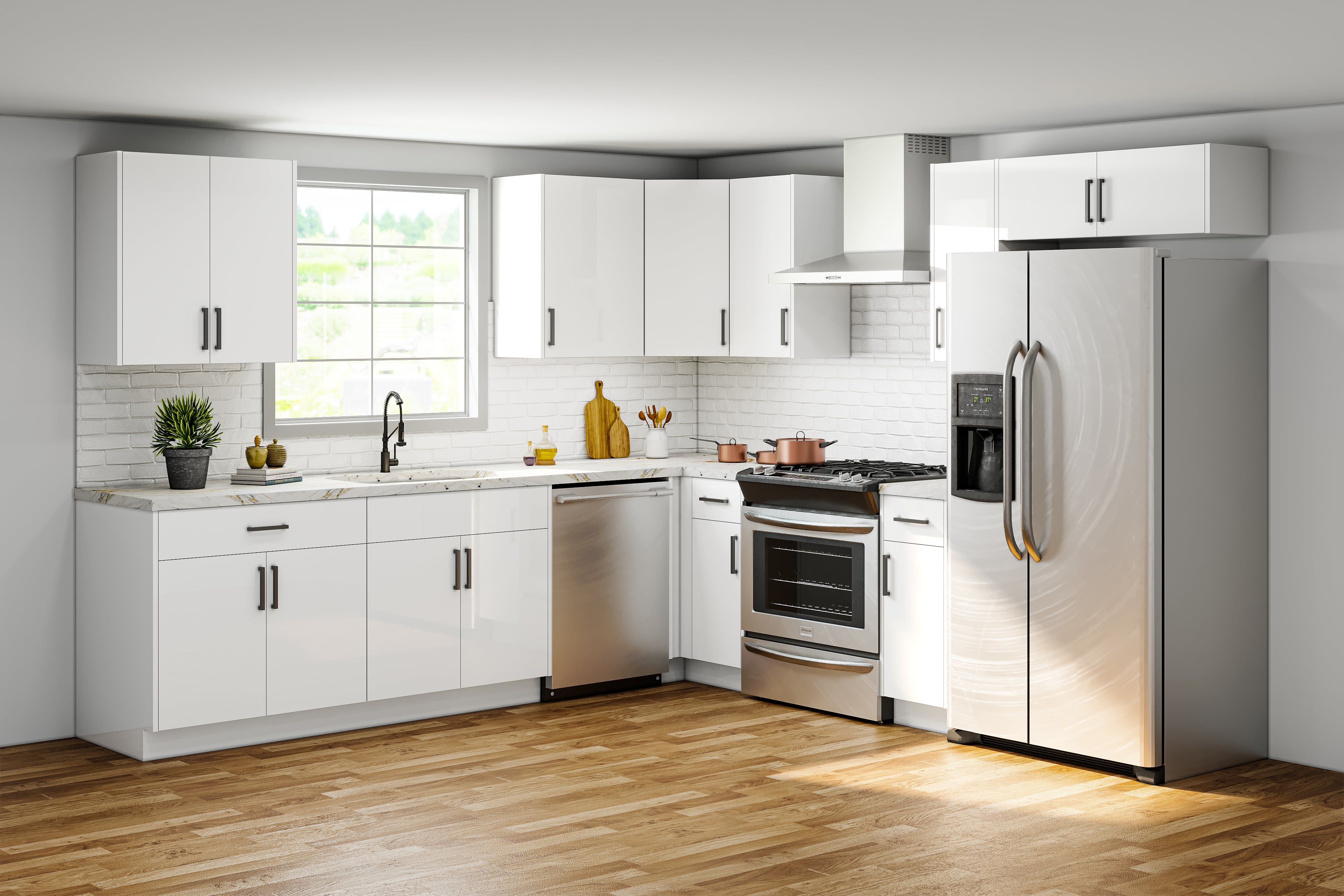 10 X 10 Fabuwood Illume Catalina Bianco Gloss Kitchen